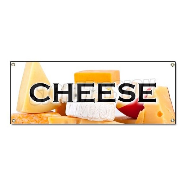 CHEESE BANNER SIGN dairy milk american swiss grilled calcium protein provolone